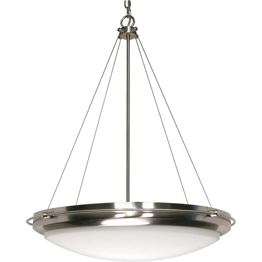 Nuvo Polaris 23in 3-Light Pendant | Brushed Nickel and Opal White Glass | Kitchen Island & Dining Room | 23 x 23 x 30 in | Model 60-610