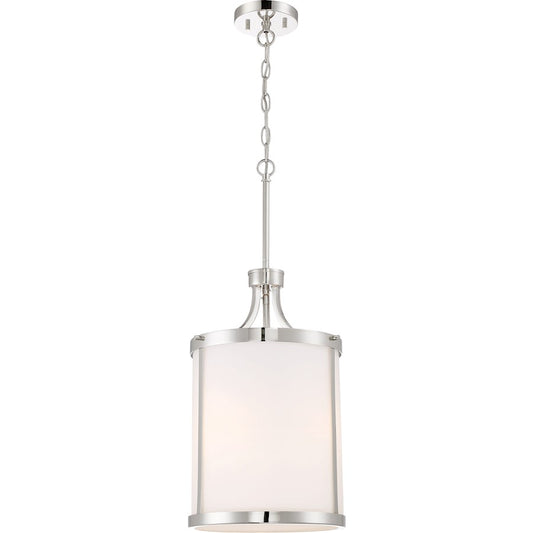 Nuvo Lighting Denver 3-Light Pendant | Traditional Polished Nickel | Kitchen Island & Dining Room | 18.75 in H | Model 60-6226