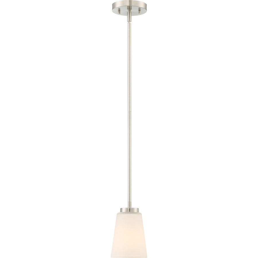 Nuvo Lighting Nome 1-Light Pendant | Transitional Brushed Nickel | Kitchen Island & Dining Room | 7.13in H | Model 60-6253