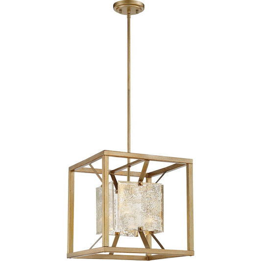 Nuvo Lighting Stanza 15in 1-Light Pendant | Traditional Antique Gold | Kitchen Island & Dining Room | 15 x 15 x 15 in | Model 60-6271