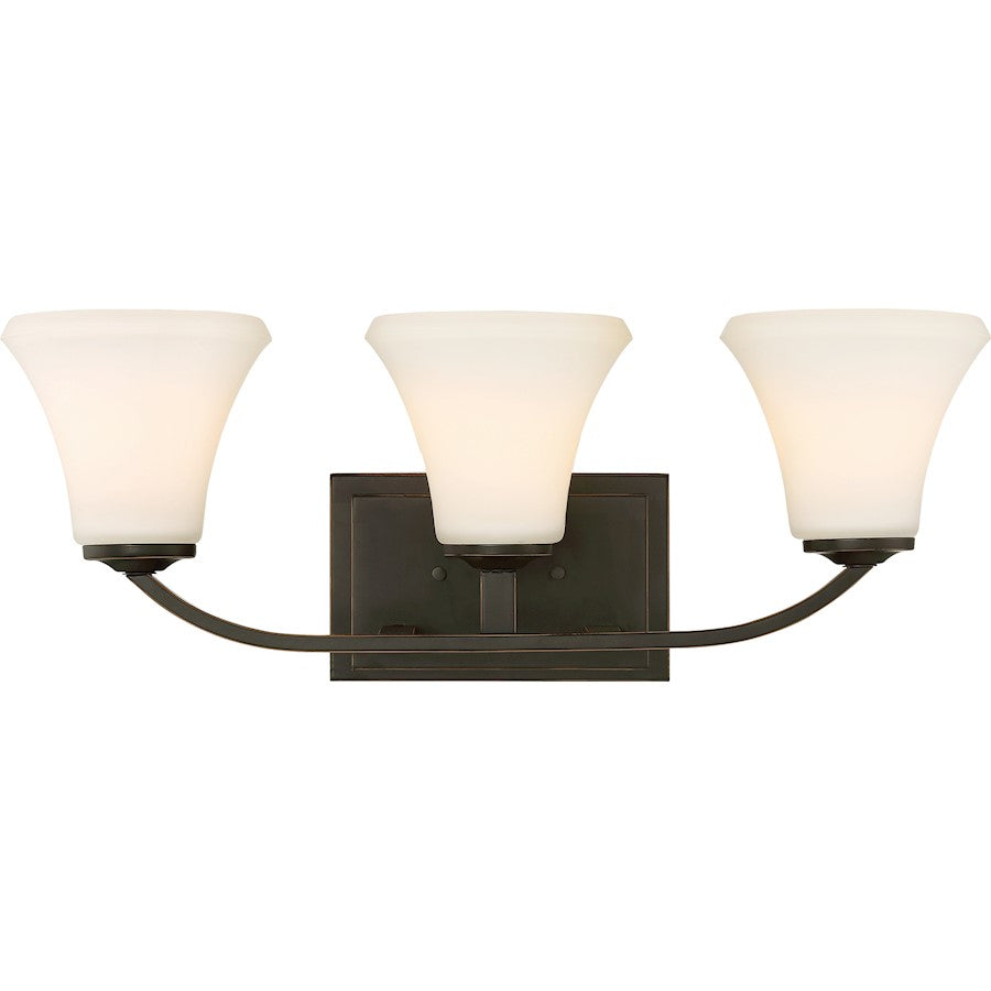Nuvo Lighting Fawn 22in 3-Light Vanity | Traditional Mahogany Bronze | Bathroom Vanity Light | 22 x 8.75 in | Model 60-6303
