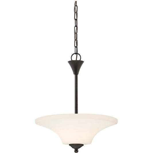 Nuvo Lighting Fawn 20in 2-Light Pendant | Traditional Mahogany Bronze | Kitchen Island & Dining Room | 19.75 in H | Model 60-6307