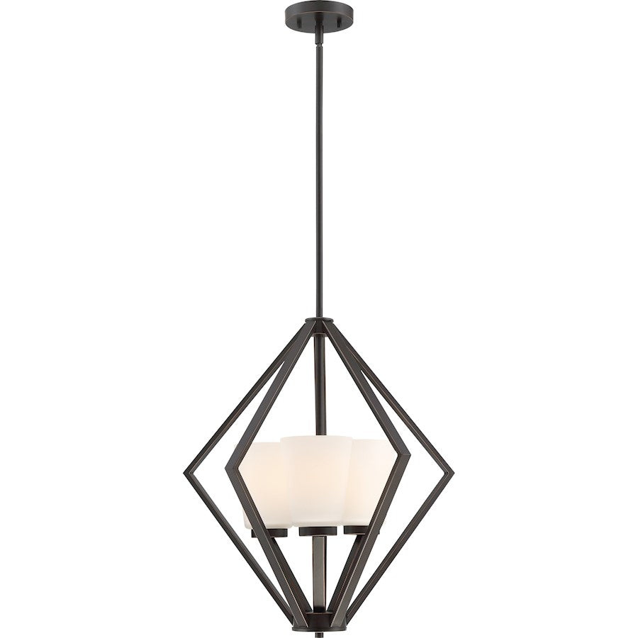 Nuvo Lighting Nome 19.5in 3-Light Pendant | Transitional Mahogany Bronze | Kitchen Island & Dining Room | 19.5 x 19.5 x 22 in | Model 60-6345