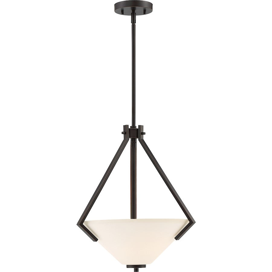 Nuvo Lighting Nome 16in 2-Light Pendant | Transitional Mahogany Bronze | Kitchen Island & Dining Room | 16 x 16 x 18 in | Model 60-6347