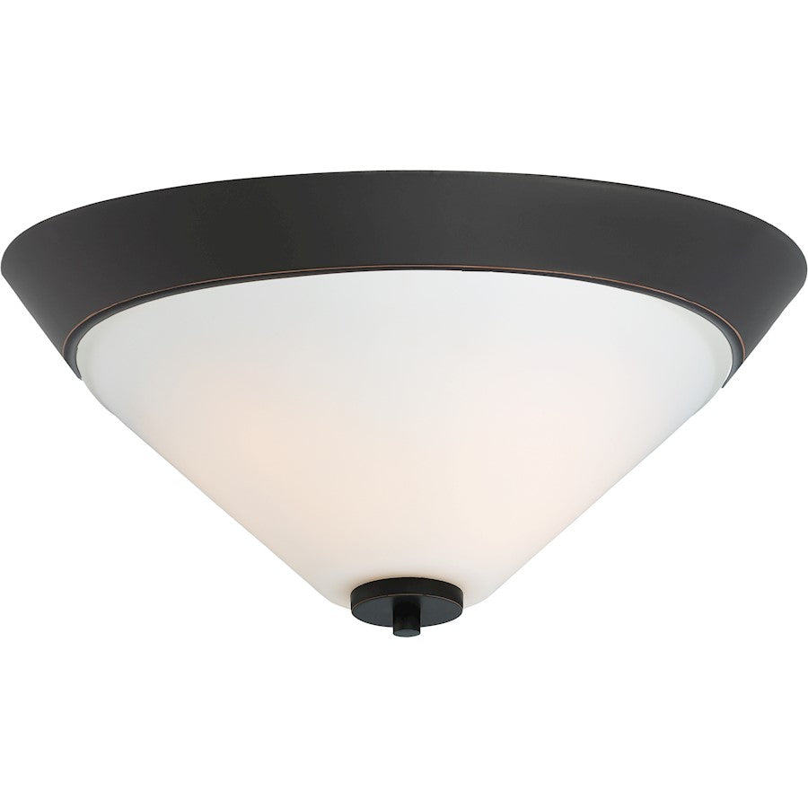 Nuvo Lighting Nome 2-Light Flush Mount | Transitional Mahogany Bronze | Hallway & Bedroom Ceiling Light | 7.13 in H, 60W | Model 60-6352