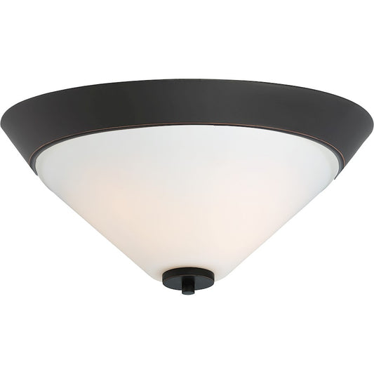 Nuvo Lighting Nome 2-Light Flush Mount | Transitional Mahogany Bronze | Hallway & Bedroom Ceiling Light | 7.13 in H, 60W | Model 60-6352