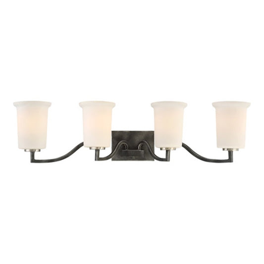 Nuvo Lighting Chester 33.5in 4-Light Vanity Light | Traditional Iron Black | Bathroom & Powder Room | 33.5 x 7.75 in | Model 60-6374