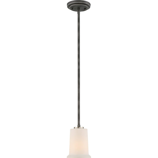 Nuvo Lighting Chester 5.13in 1-Light Mini Pendant | Traditional Iron Black | Kitchen Island & Dining Room | 5.13 x 5.13 x 8.5 in | Model 60-6377