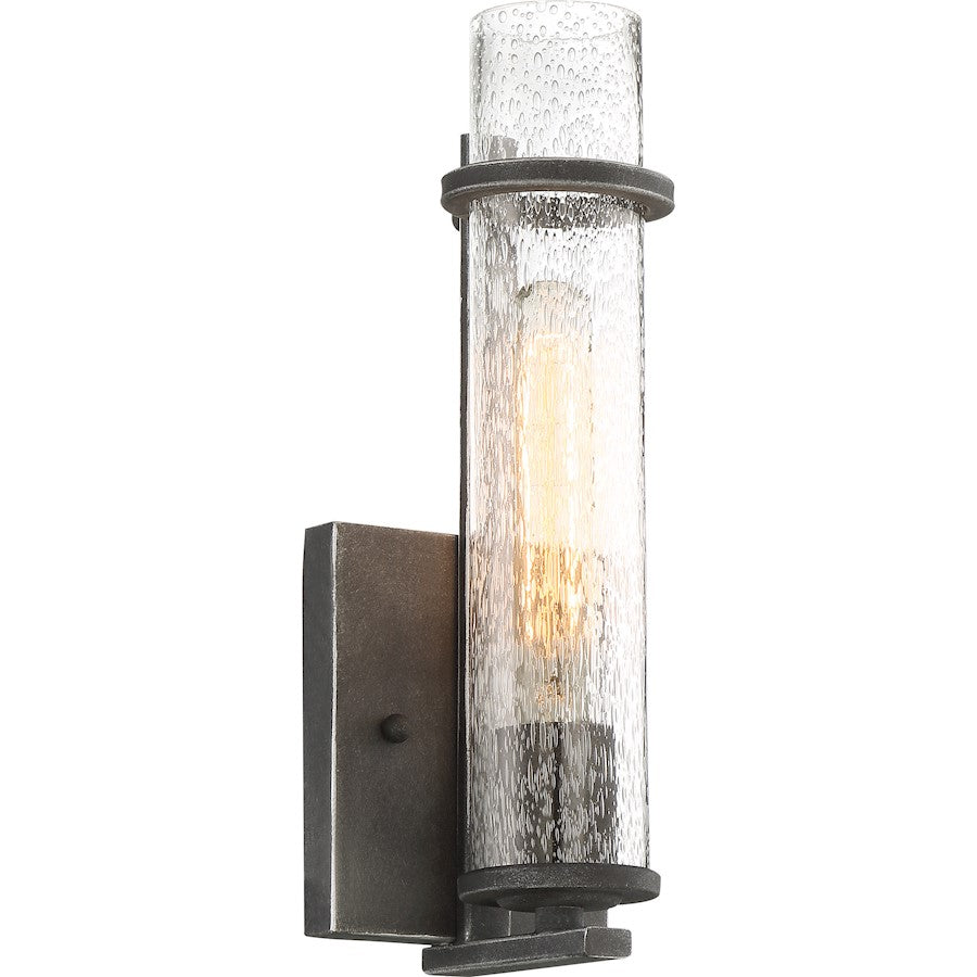 Nuvo Lighting Donzi 1-Light Vanity Wall Sconce | Transitional Iron Black | Bathroom & Powder Room | 4.5 x 12.88 in | Model 60-6381