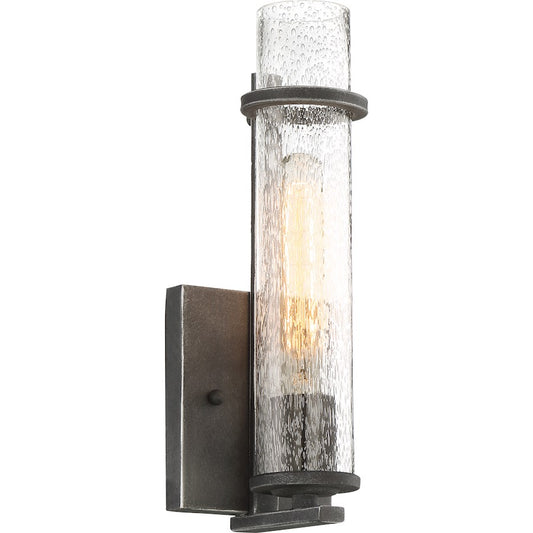 Nuvo Lighting Donzi 1-Light Vanity Wall Sconce | Transitional Iron Black | Bathroom & Powder Room | 4.5 x 12.88 in | Model 60-6381