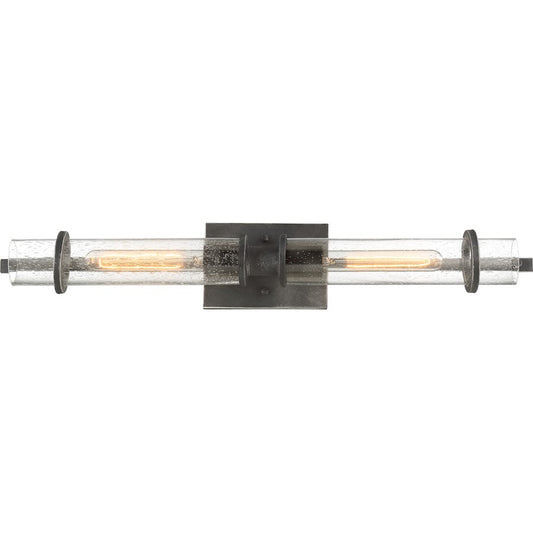Nuvo Lighting Donzi 27.5in 2-Light Vanity | Transitional Iron Black | Bathroom Vanity Light | 27.5 x 4.5 in | Model 60-6382