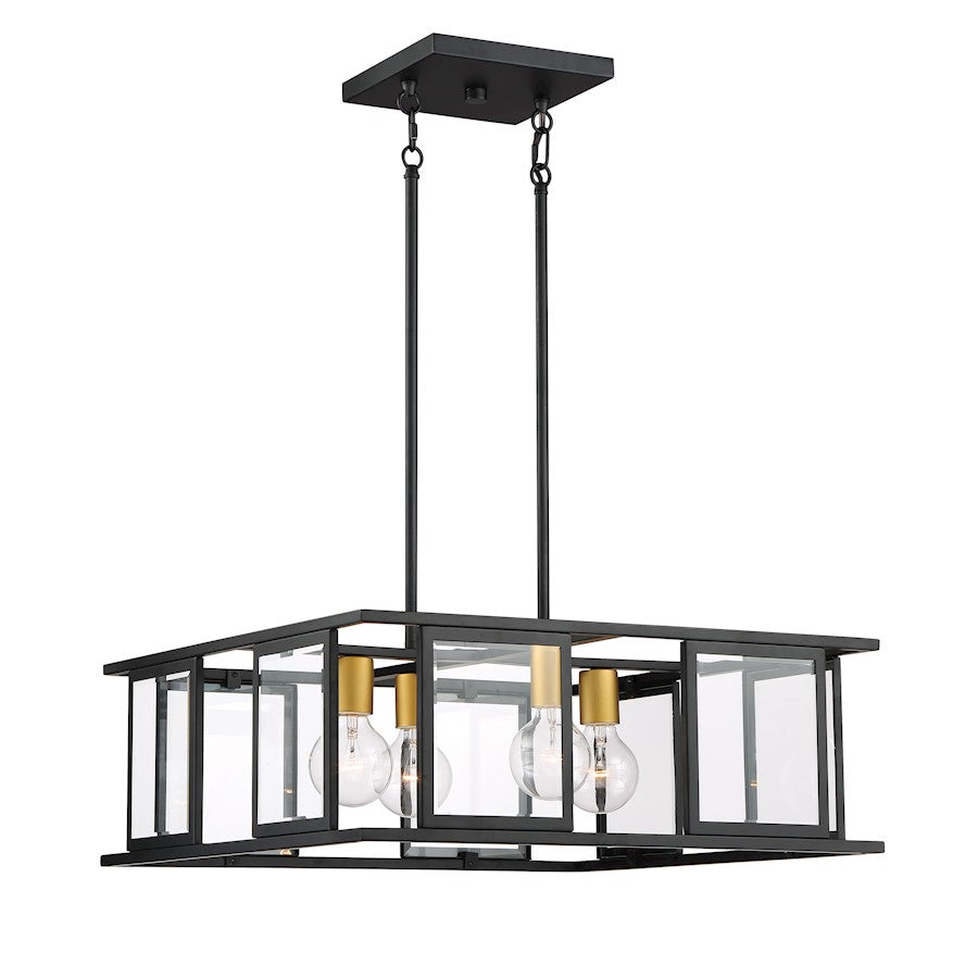 Pendant, Beveled/Midnight Bronze