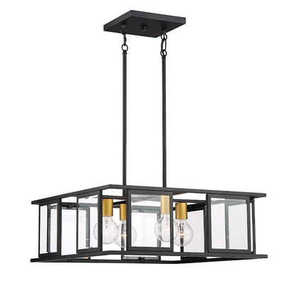 Pendant, Beveled/Midnight Bronze