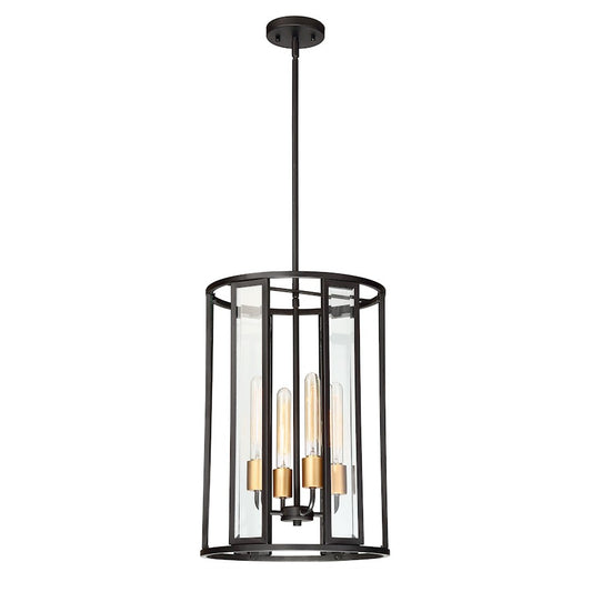 Nuvo Lighting Payne 4 Light Foyer Pendant, Beveled/Midnight Bronze