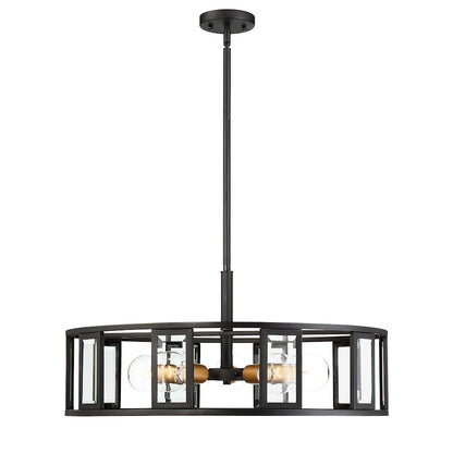 Pendant, Beveled/Midnight Bronze