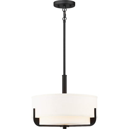 Pendant, Cream Shade/Frosted/Bronze
