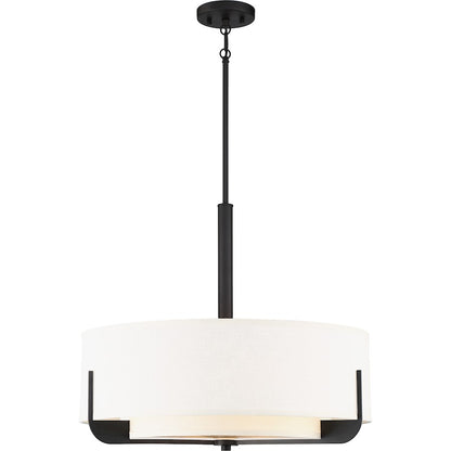Pendant, Cream Shade/Frosted/Bronze