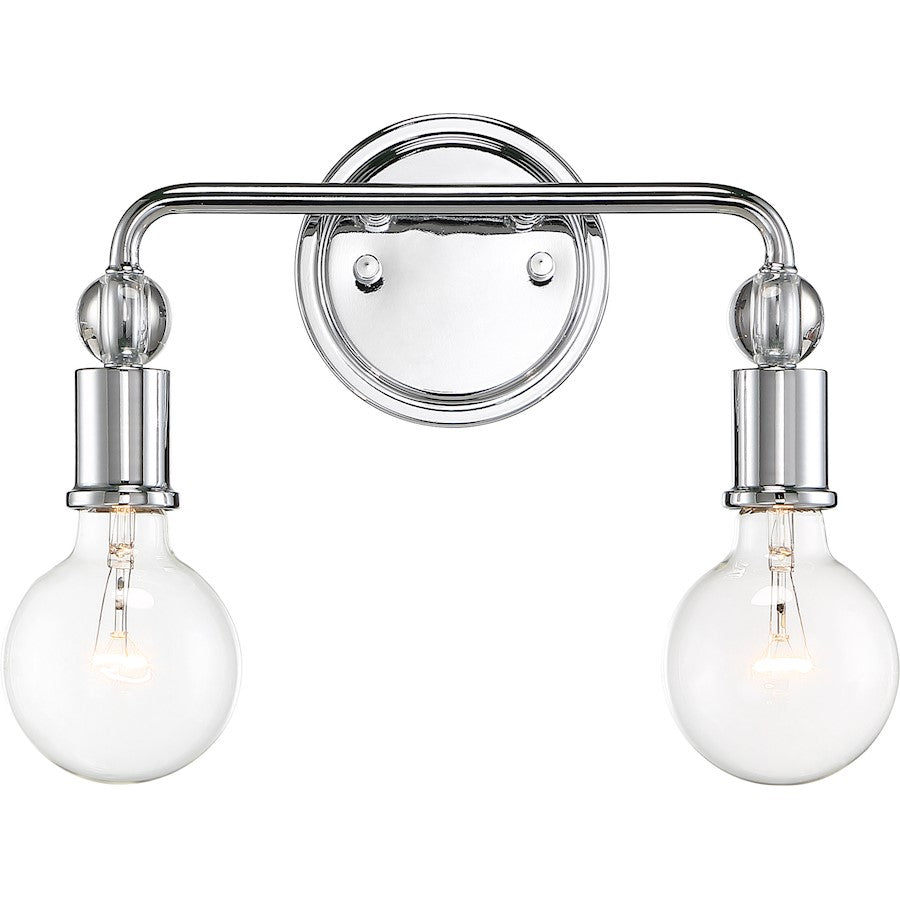 Bathroom Vanity Light, Crystal Accent Polished Nickel