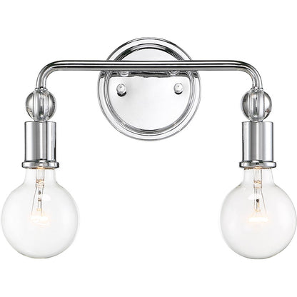 Bathroom Vanity Light, Crystal Accent Polished Nickel