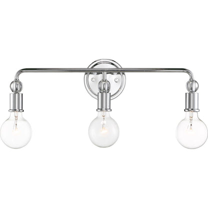 Bathroom Vanity Light, Crystal Accent Polished Nickel