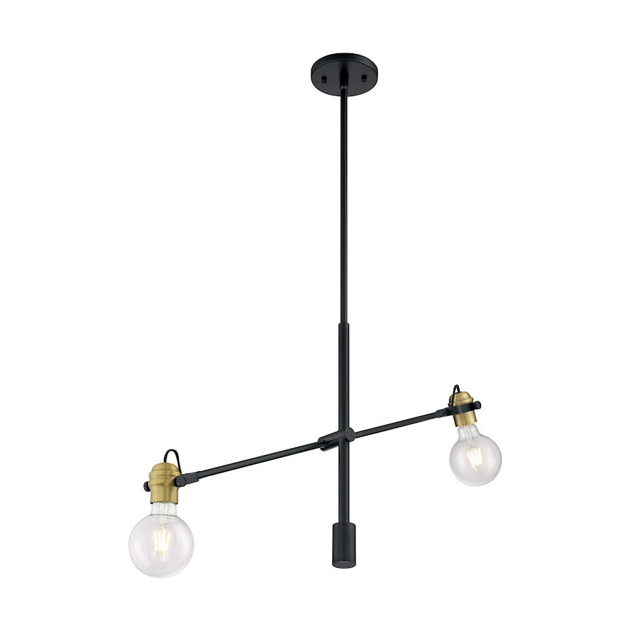 Pendant, Black/Brass Accents
