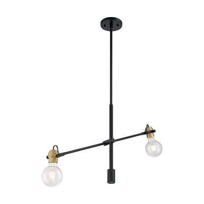 Pendant, Black/Brass Accents