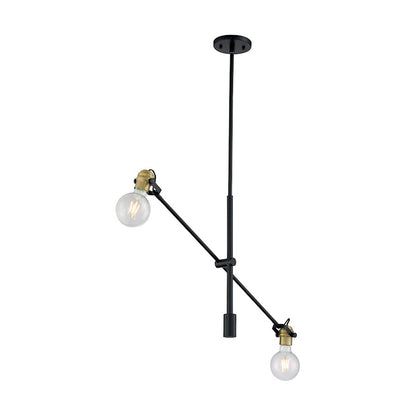 Pendant, Black/Brass Accents