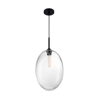 Nuvo Lighting Aria 12in 1-Light Pendant | Transitional Burnished Brass and Clear Seeded Glass | Kitchen Island & Dining Room | 11.63 x | Model 60-7018