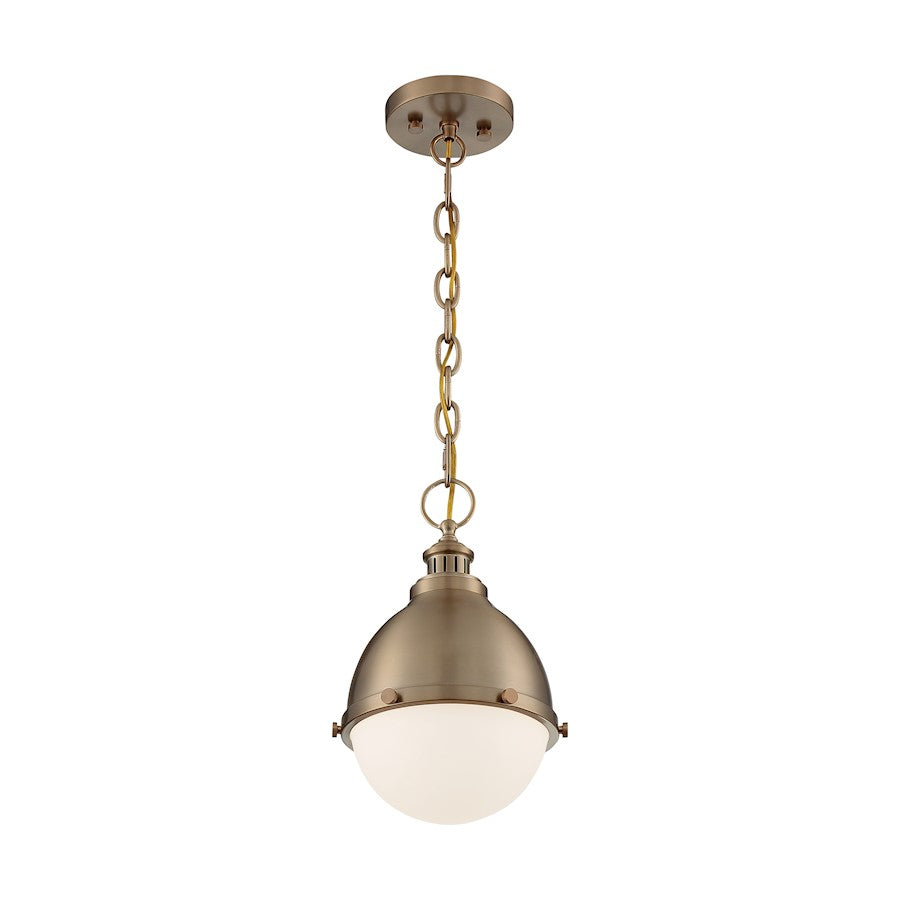 1 Light Pendant, Opal Glass