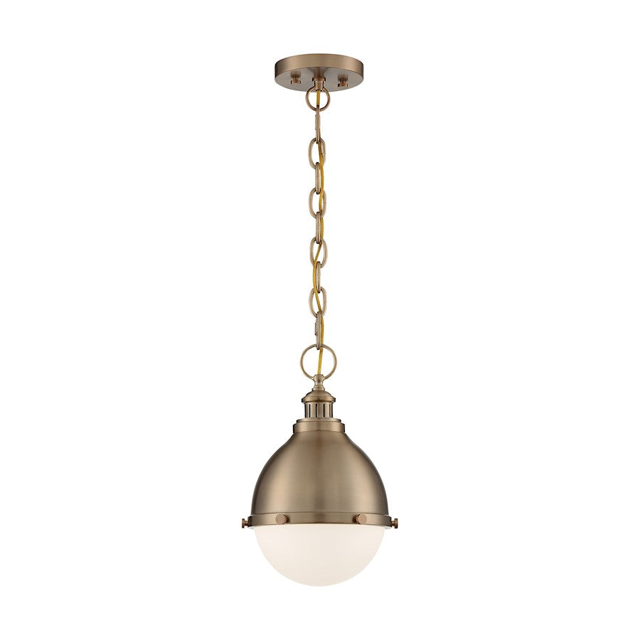1 Light Pendant, Opal Glass