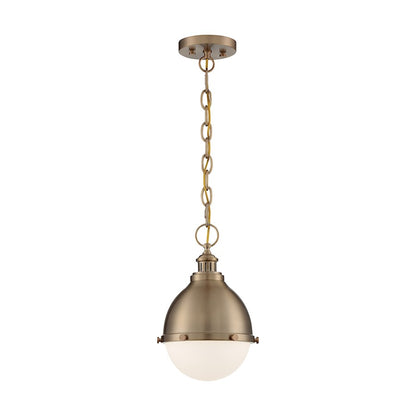 1 Light Pendant, Opal Glass