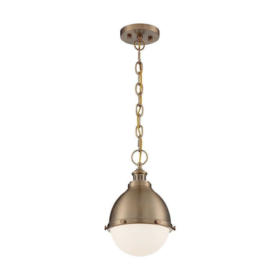 1 Light Pendant, Opal Glass