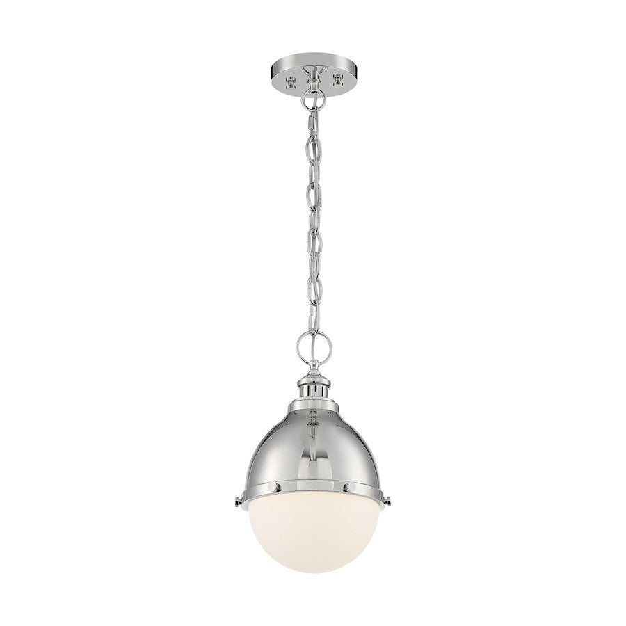 1 Light Pendant, Opal Glass