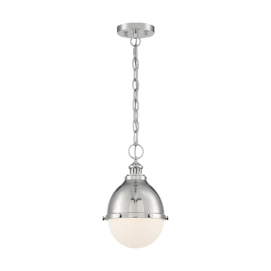 1 Light Pendant, Opal Glass