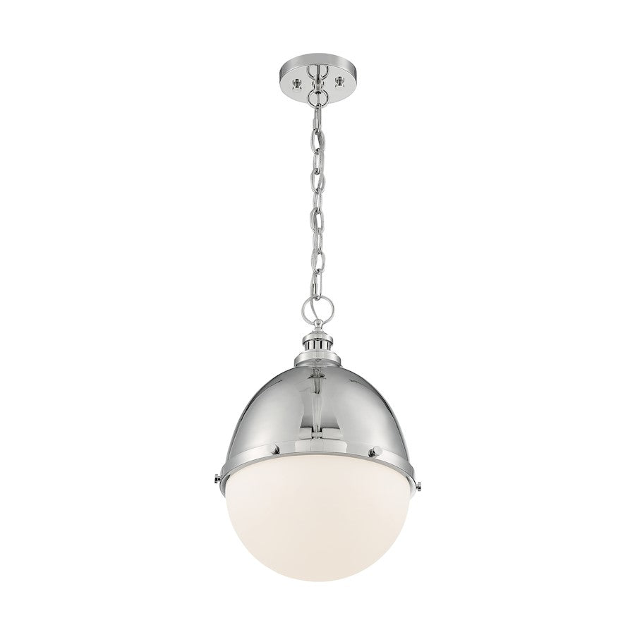 1 Light Pendant, Opal Glass