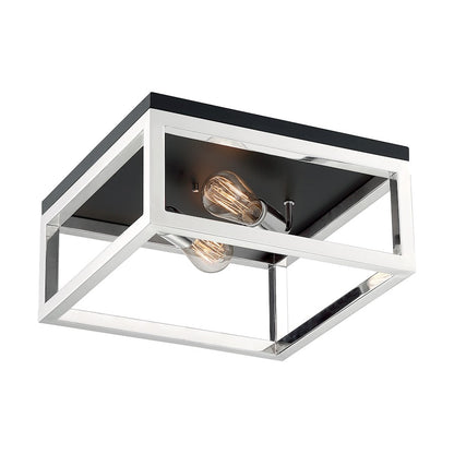 Nuvo Lighting Cakewalk 2 Light Flush Mount, Polished Nickel
