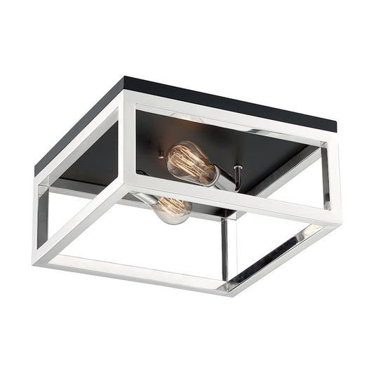 Nuvo Lighting Cakewalk 2 Light Flush Mount, Polished Nickel