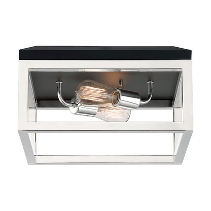 Nuvo Lighting Cakewalk 2 Light Flush Mount, Polished Nickel