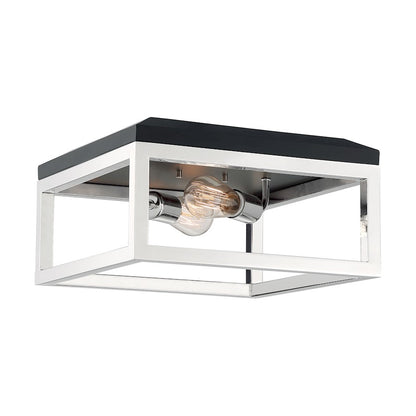 Nuvo Lighting Cakewalk 2 Light Flush Mount, Polished Nickel