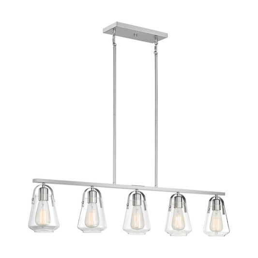 Nuvo Lighting Skybridge 5 Light Island Pendant, Clear