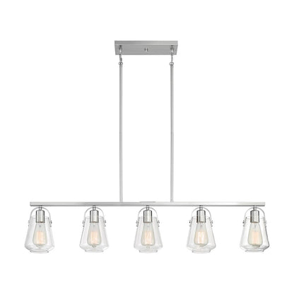 Nuvo Lighting Skybridge 5 Light Island Pendant, Clear