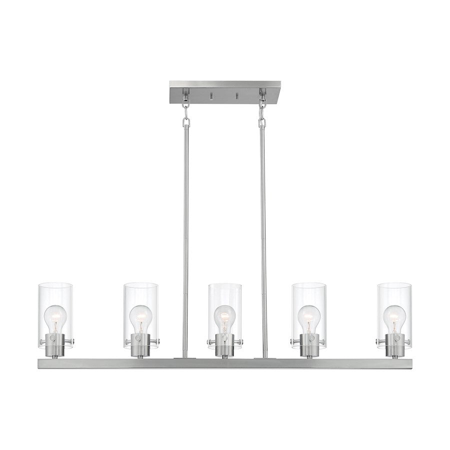 Nuvo Lighting Sommerset 5 Light Island Pendant, Clear,
