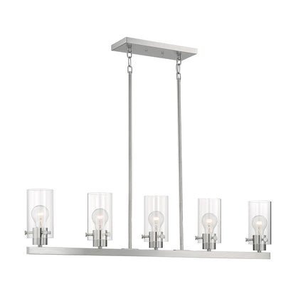 Nuvo Lighting Sommerset 5 Light Island Pendant, Clear,