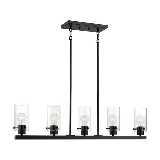 Nuvo Lighting Sommerset 5 Light Island Pendant, Clear,
