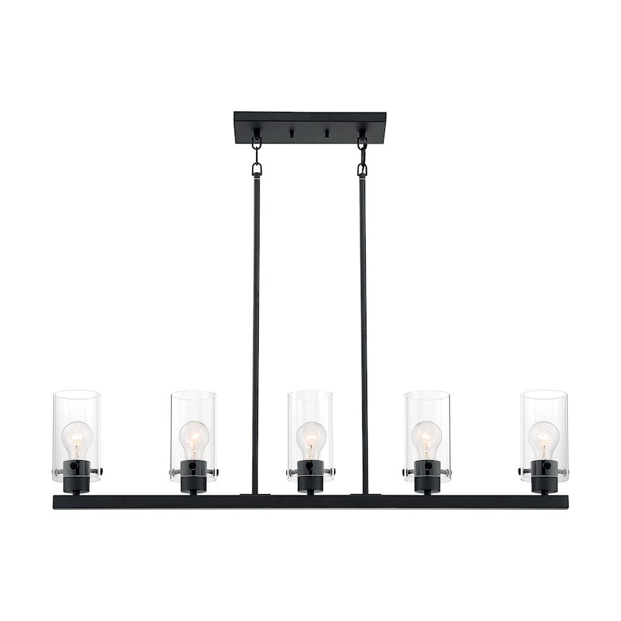 Nuvo Lighting Sommerset 5 Light Island Pendant, Clear,