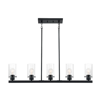 Nuvo Lighting Sommerset 5 Light Island Pendant, Clear,