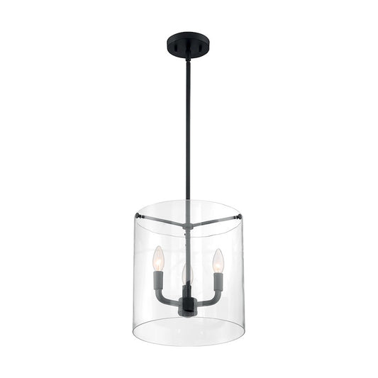 3 Light Pendant, Clear Glass