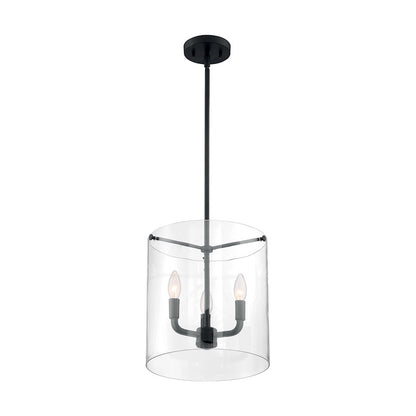 3 Light Pendant, Clear Glass