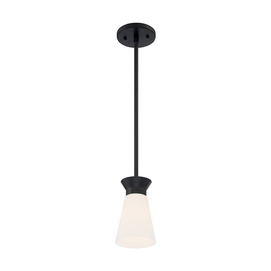 1 Light Mini Pendant, Cylindrical Glass,
