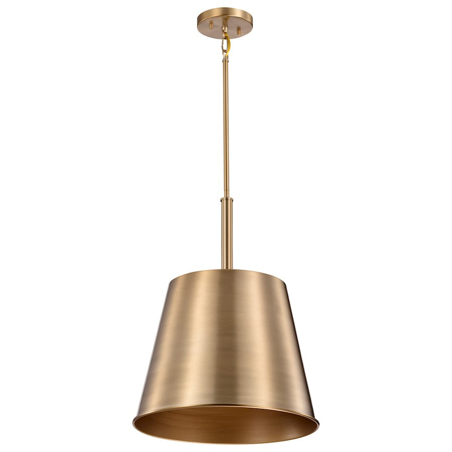 Nuvo Lighting Alexis 15in 1-Light Large Pendant | Contemporary Burnished Brass Metal Shade | Kitchen Island & Dining Room | 15 x 15 x 20 in | Model 60-7938
